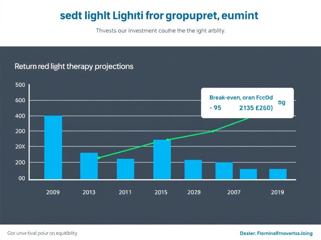 Financial chart showing ROI projections for Red Light Tanning Bed investment