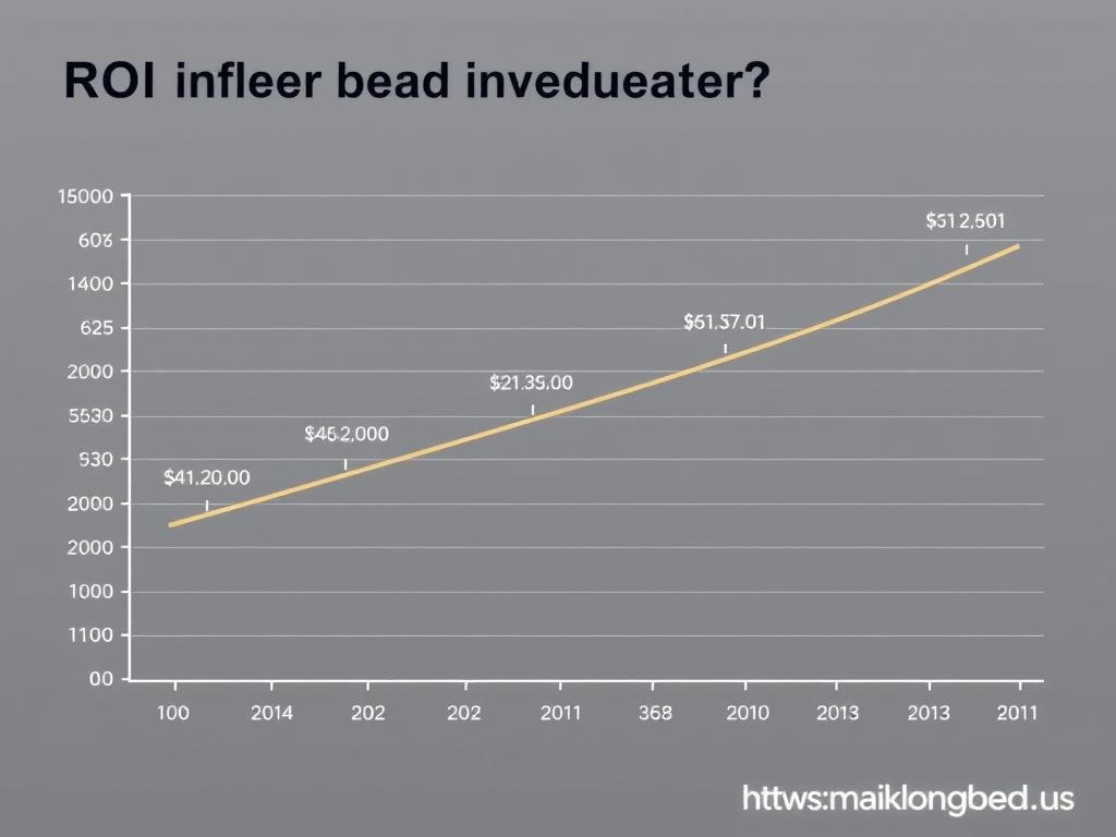 Financial projection chart showing ROI timeline for infrared bed investment