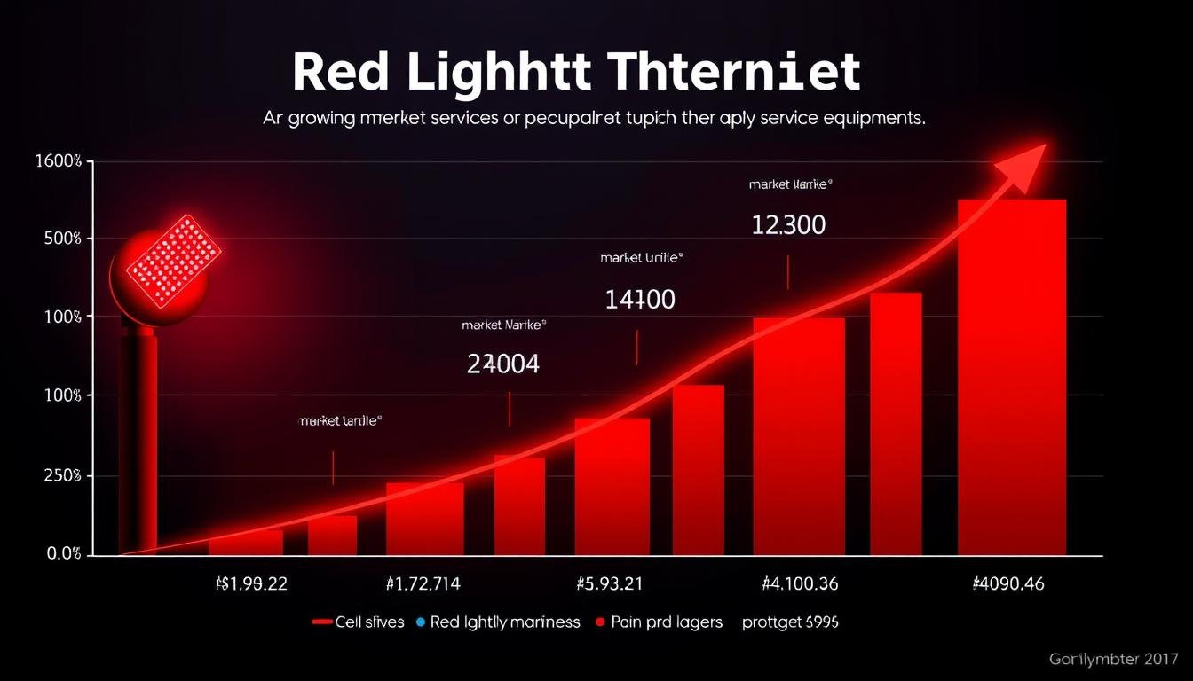 Graph showing growth in red light therapy market