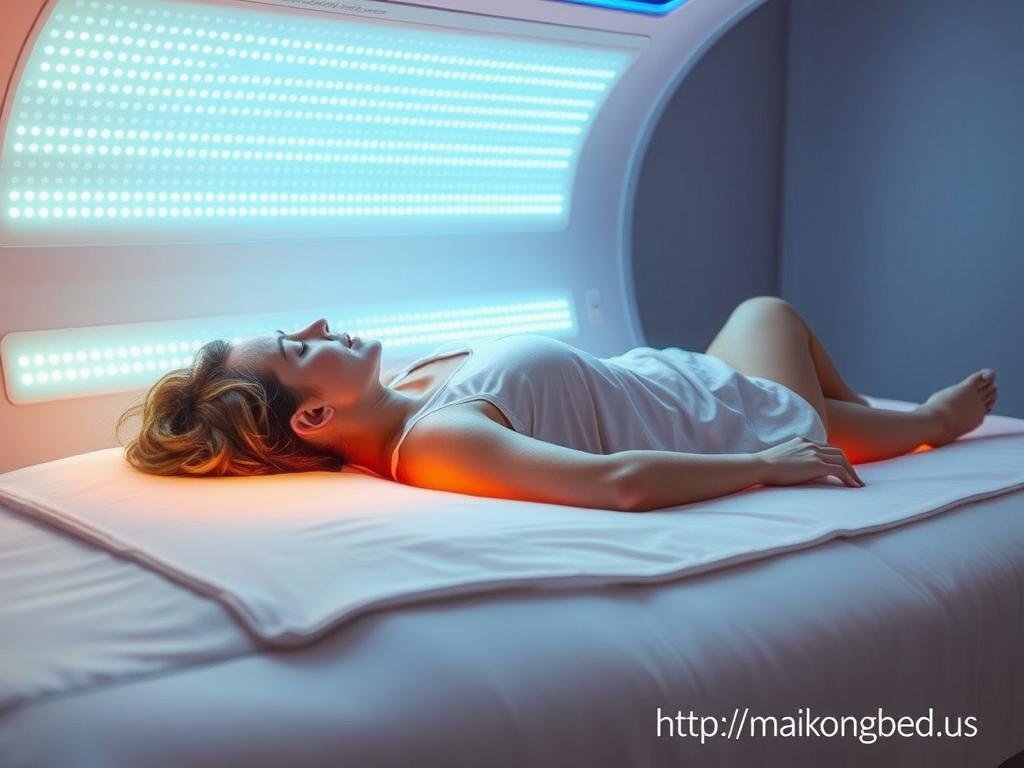 Infrared LED bed for pain management