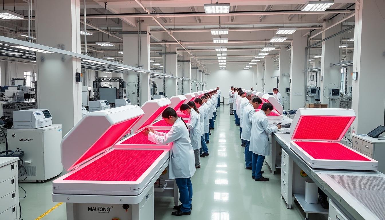 Maikong red light therapy bed manufacturing facility in Shenzhen, China