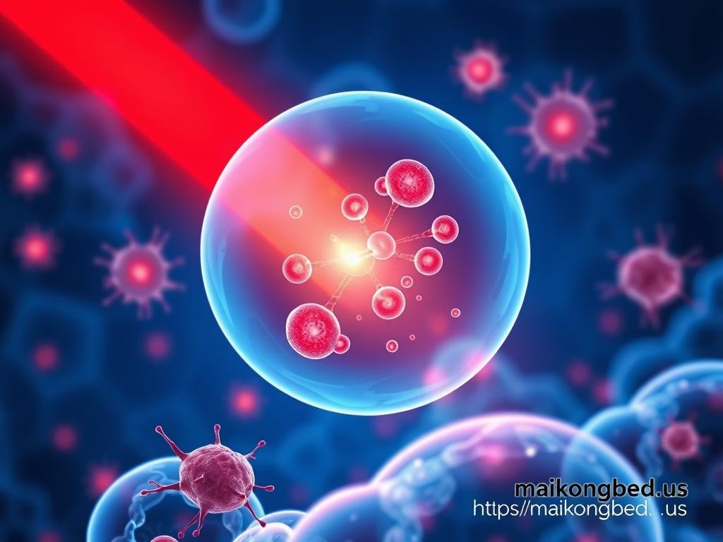 Microscopic visualization of cellular regeneration stimulated by red light therapy
