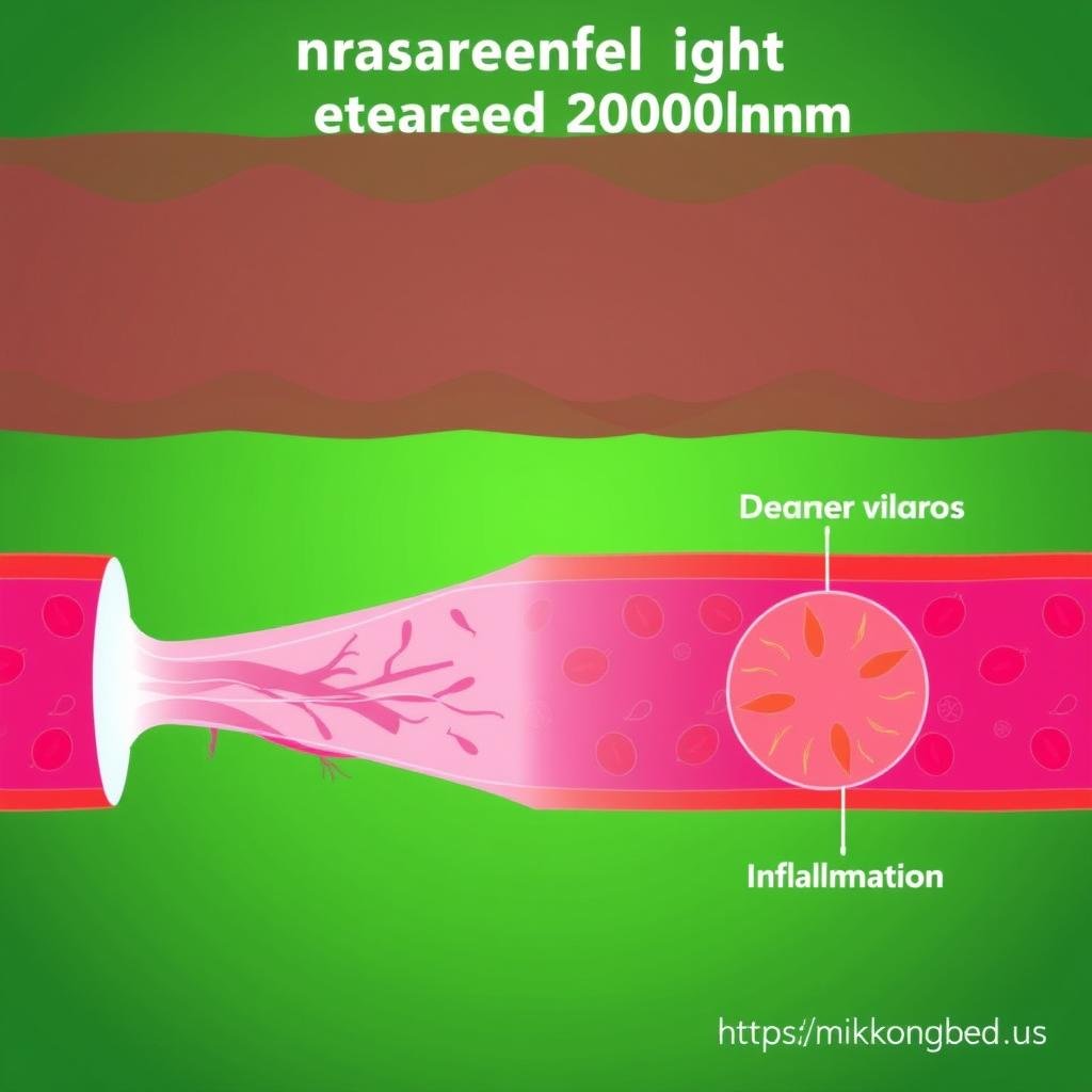 Mid-infrared light penetration showing improved circulation effects