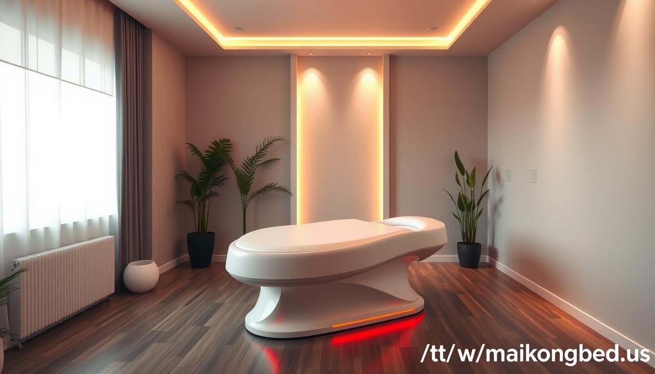 Modern wellness center with an infrared bed as the centerpiece treatment option