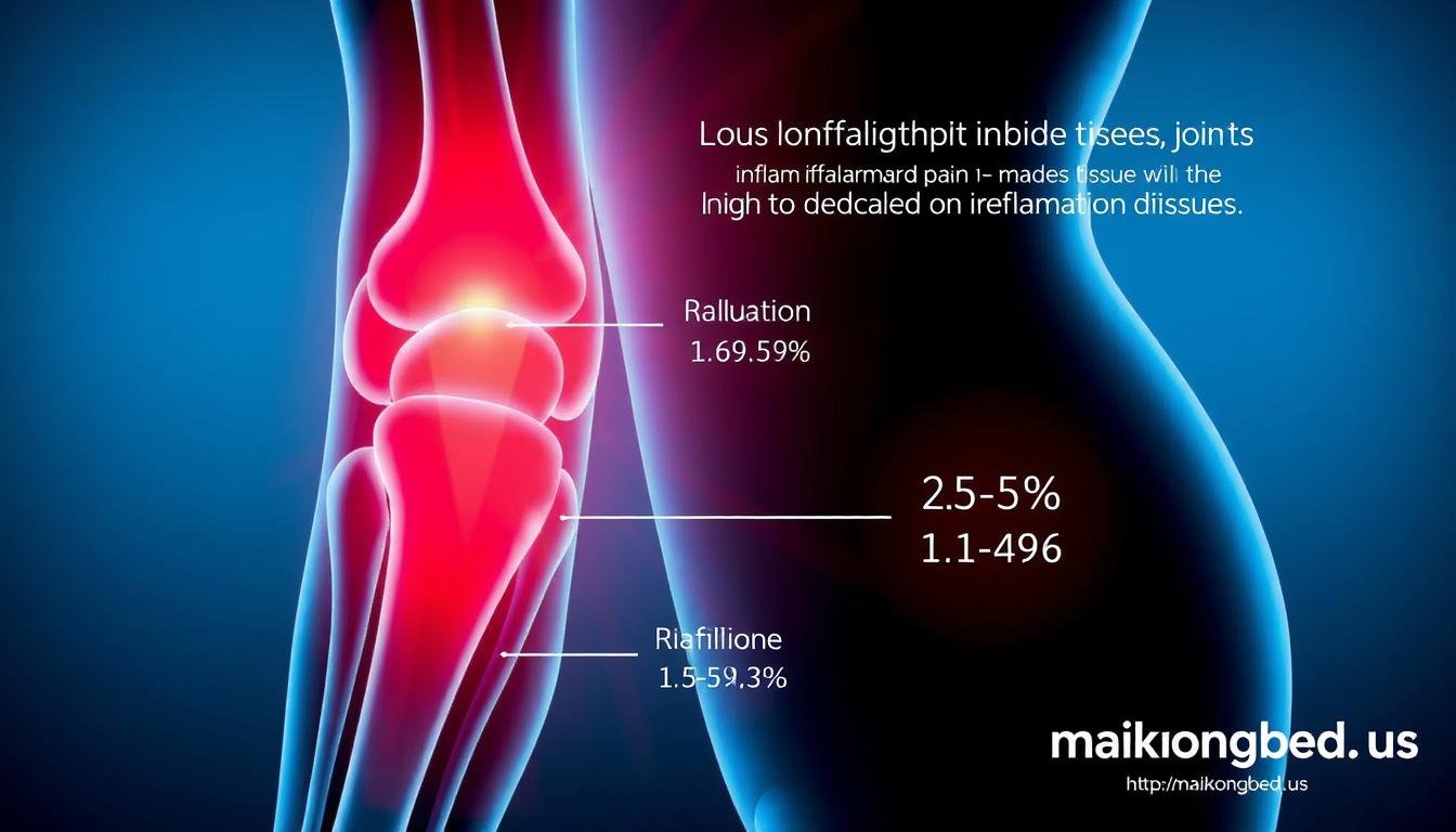 Person experiencing pain relief benefits from red light therapy bed treatment