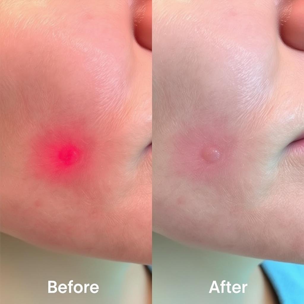 Person with reduced inflammation after red light therapy treatment