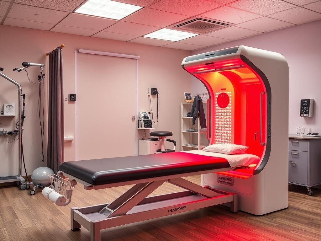 Physical therapy clinic with MAIKONG red light therapy treatment options