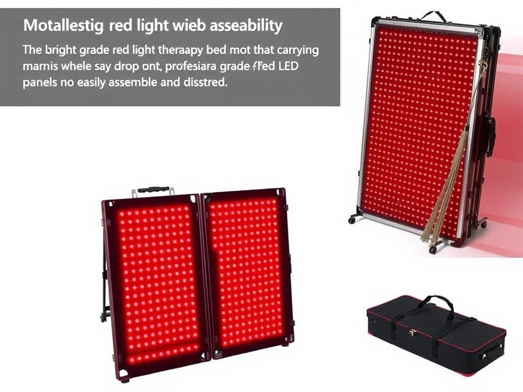 Portable red light bed for mobile therapy services