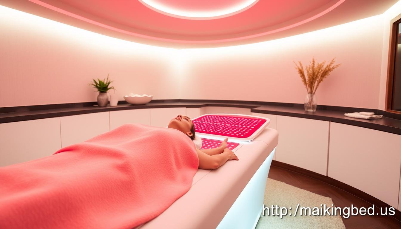 Professional LED Bed in a luxury spa setting with client receiving treatment