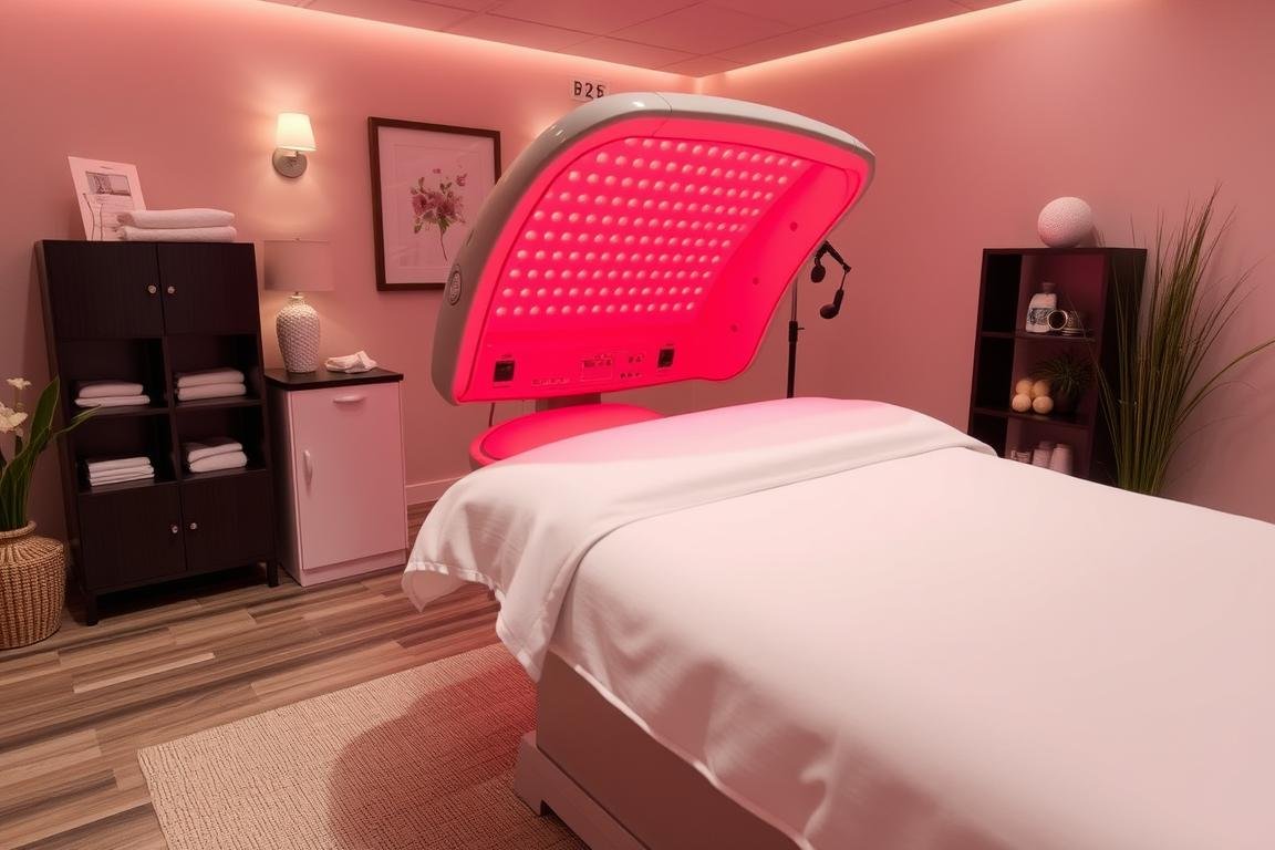 Wellness center offering full-body red light therapy sessions
