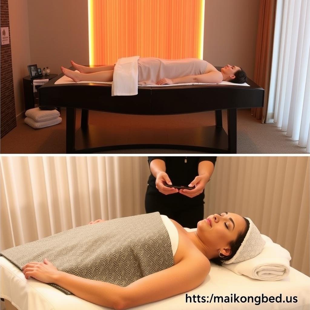 Wellness treatment combining infrared bed therapy with massage