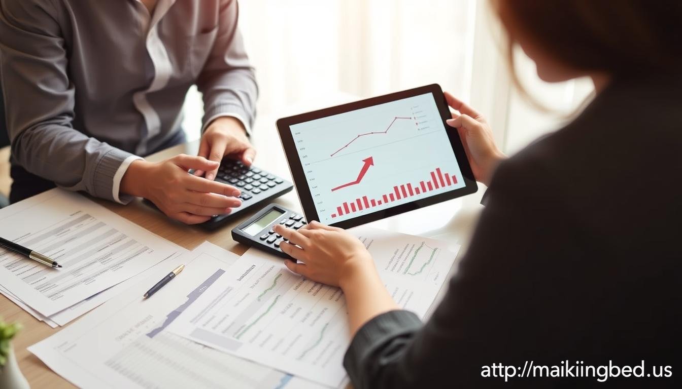 Business owner calculating ROI from red light therapy services