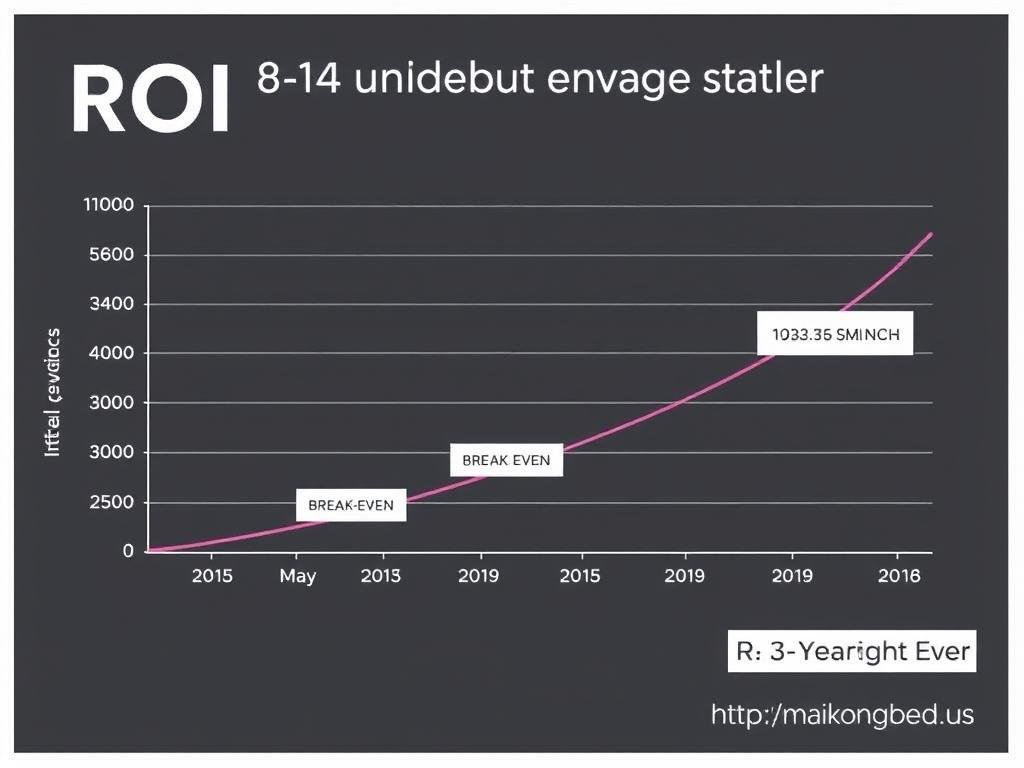 Chart showing ROI timeline for MAIKONG red light therapy bed