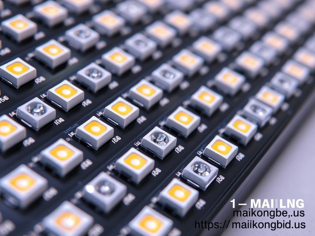 Close-up of MAIKONG LED array showing high-density arrangement