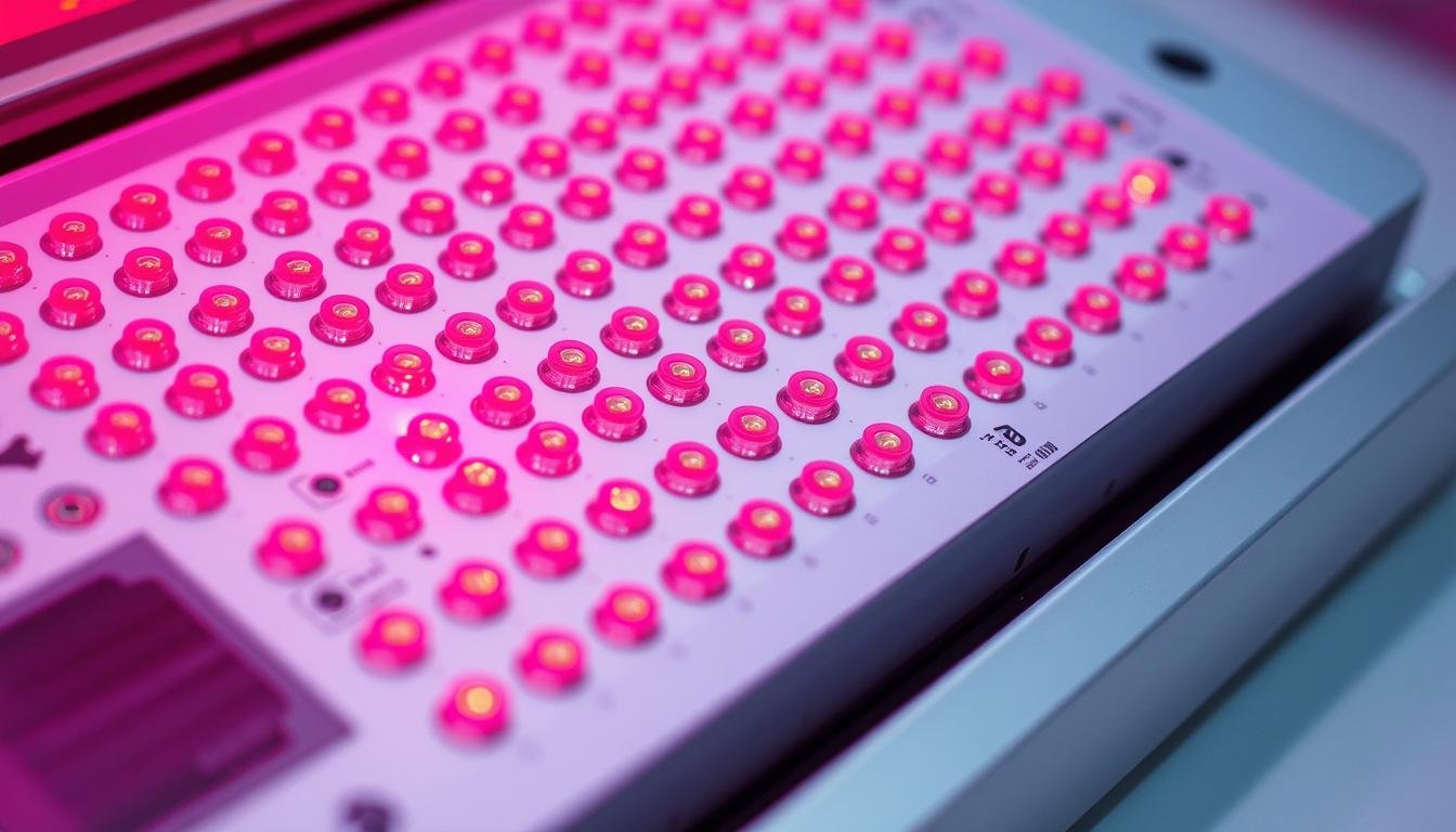 Close-up of MAIKONG's high-density LED array with cooling system