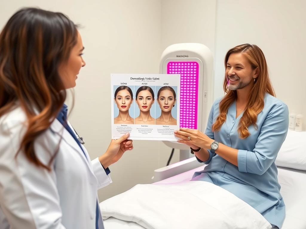 Dermatology clinic using MAIKONG red light therapy