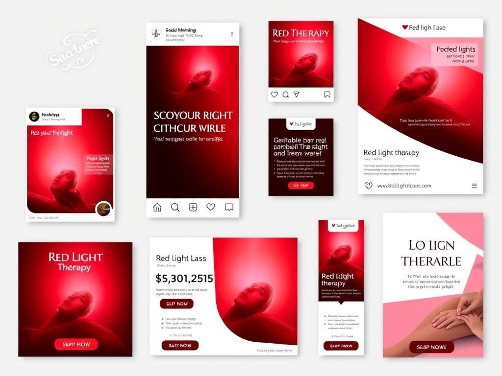 Digital marketing assets for red light therapy services