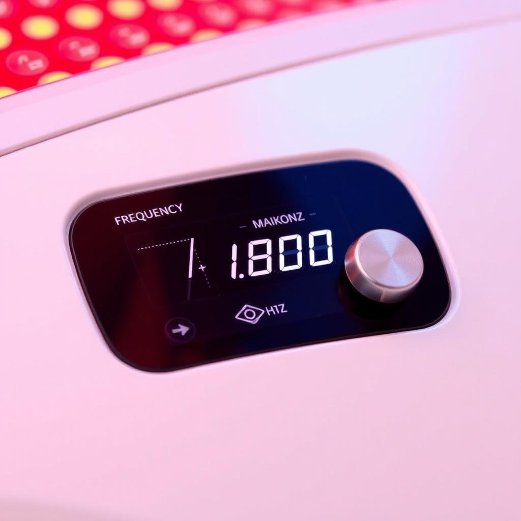 Frequency adjustment controls on MAIKONG therapy bed