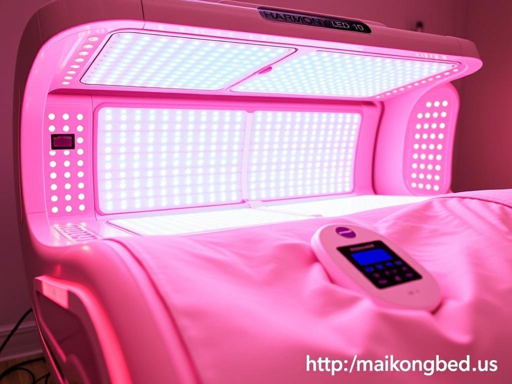 Harmony 20 red light therapy bed showing its design and LED panel configuration