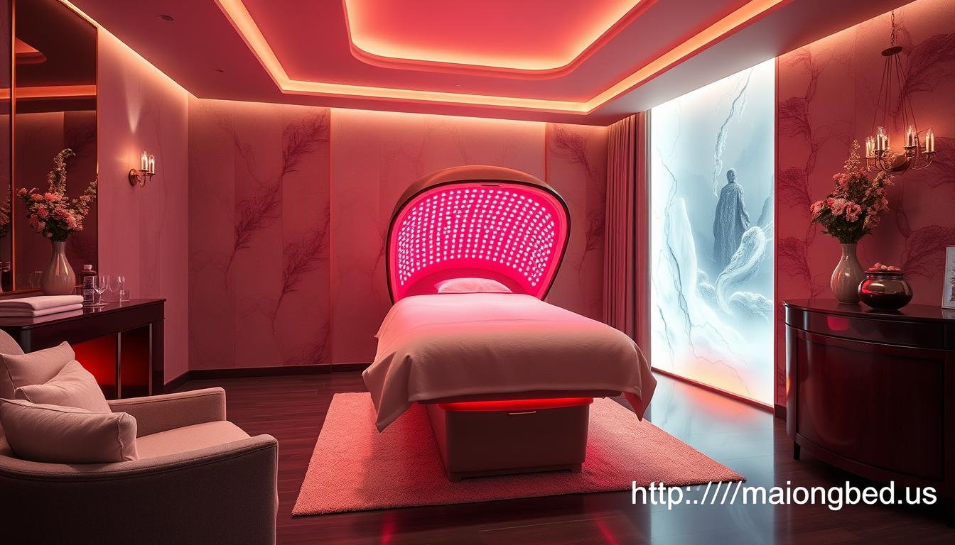 High-end spa featuring MAIKONG red light therapy bed