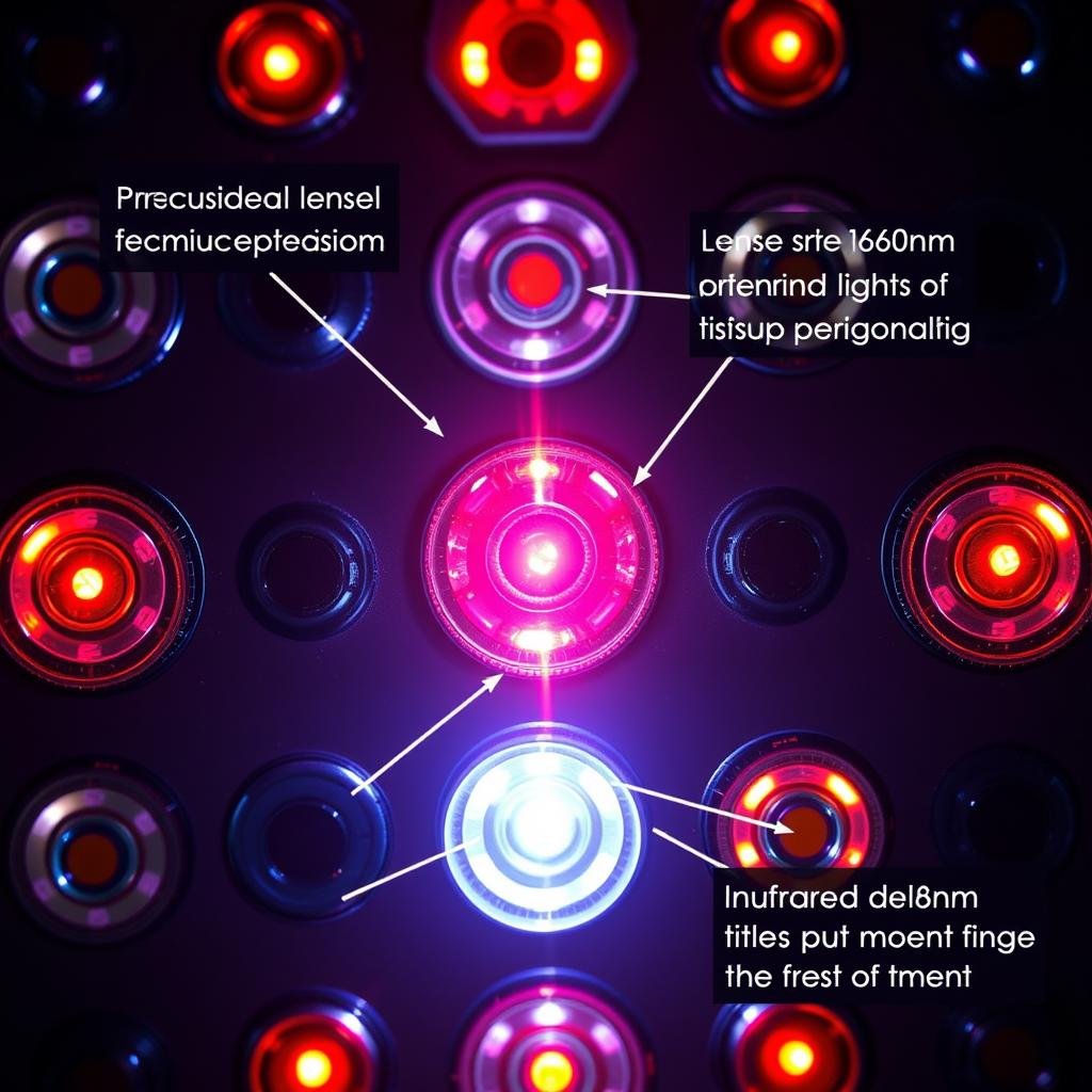 High-quality LED array with lenses for concentrated light delivery