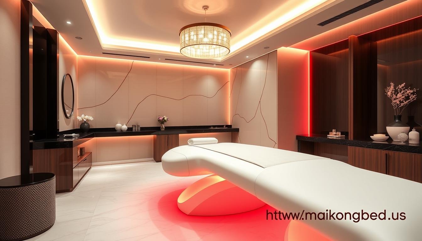 Luxury spa featuring MAIKONG red light therapy system
