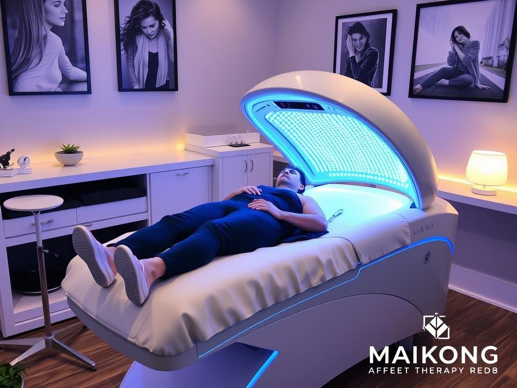 MAIKONG LED therapy bed with client