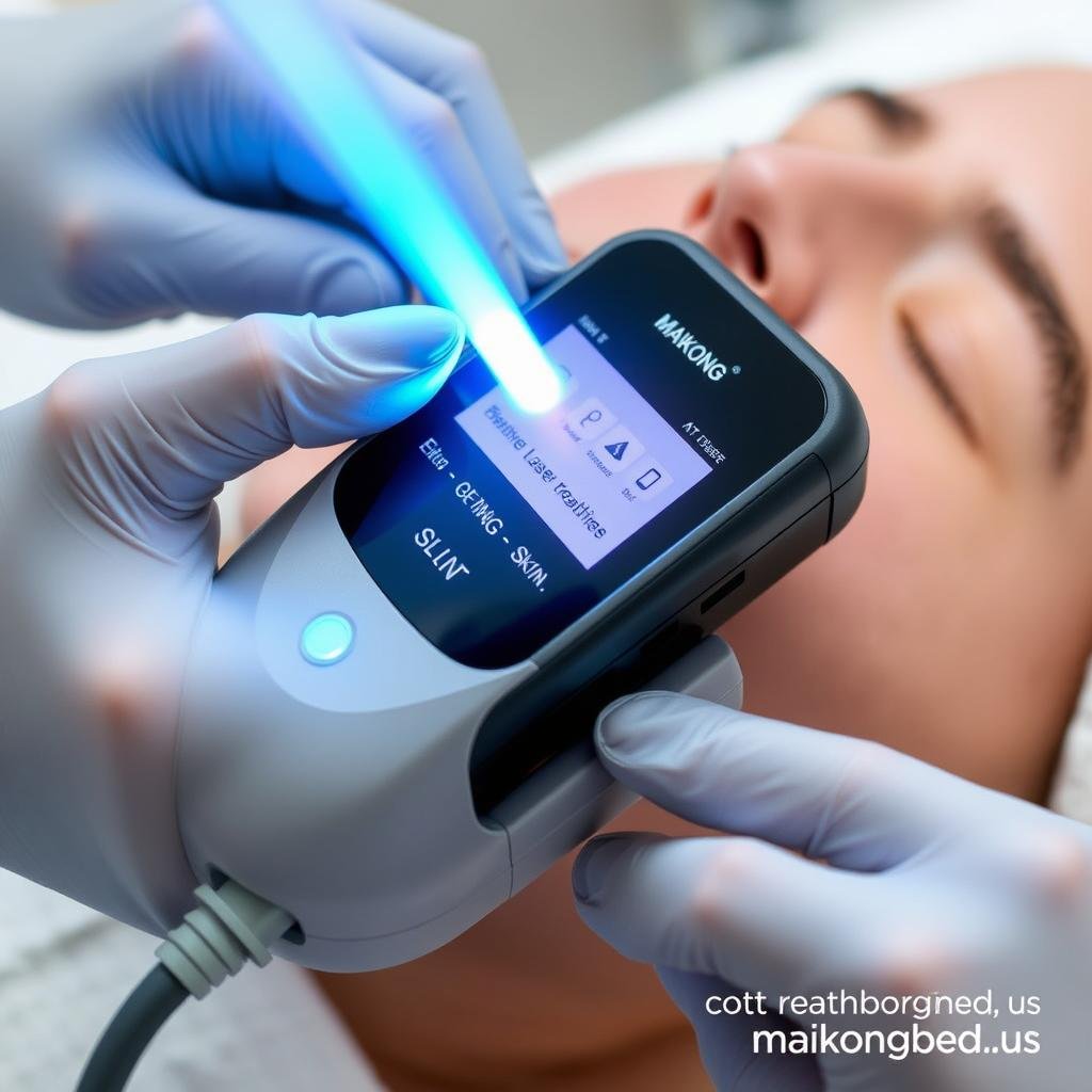 MAIKONG LLLT laser therapy device showing targeted Red Light Bed Benefits