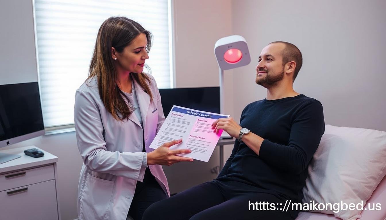 MAIKONG expert explaining red light therapy benefits