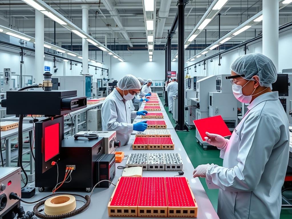 MAIKONG manufacturing facility showing quality control processes for Red Light Therapy Bed Safety