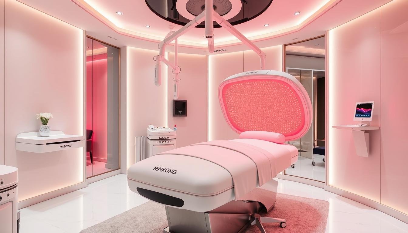 MAIKONG red light therapy bed in a premium wellness facility