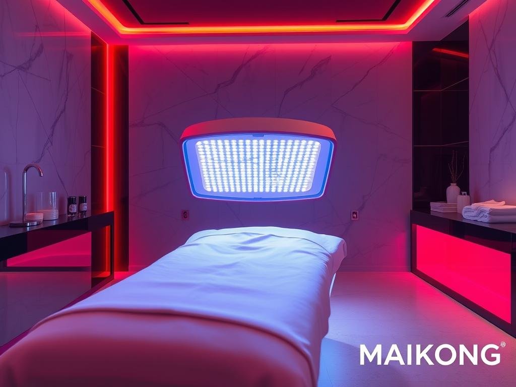 MAIKONG red light therapy bed in a spa setting