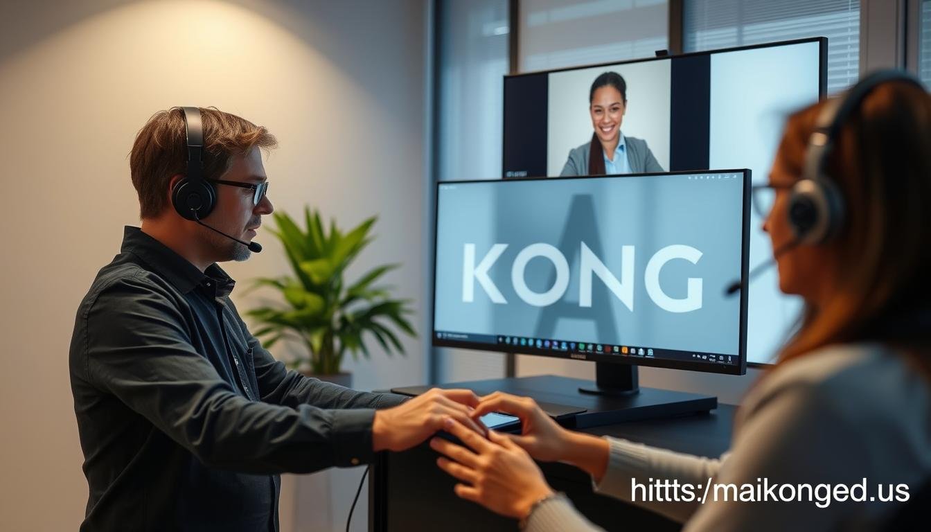 MAIKONG technical support team assisting a client