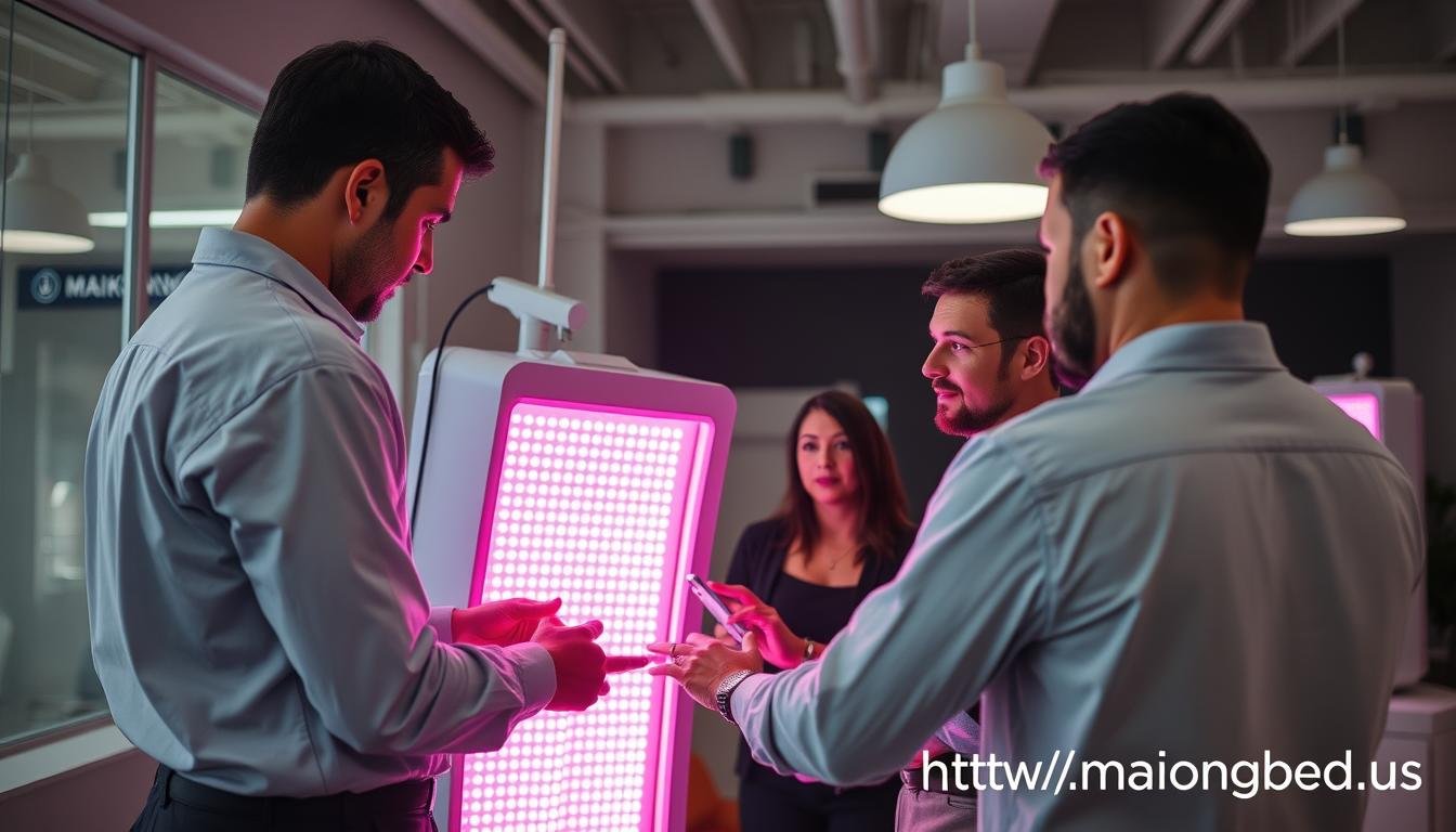 MAIKONG's professional team providing installation and training for red light therapy equipment