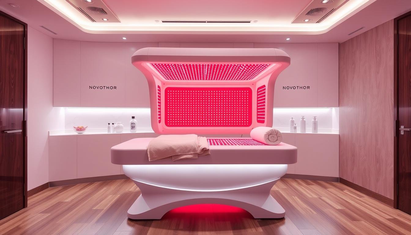 NovoTHOR Red Light Therapy Bed in professional setting