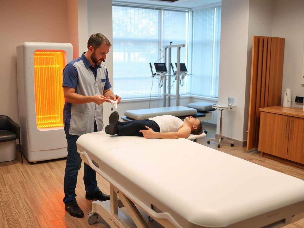 Physical therapy clinic using MAIKONG Infrared Bed for recovery