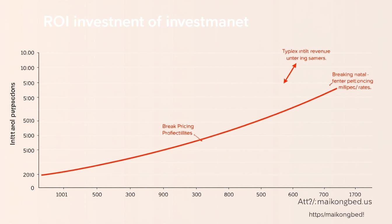 ROI chart for infrared bed investment in business setting