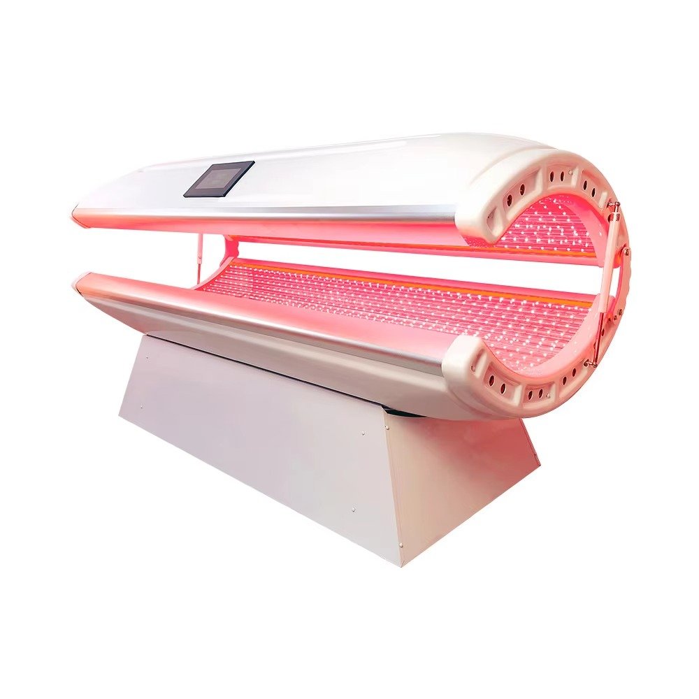 MAIKONG red light therapy bed showing full-body design with LED panels