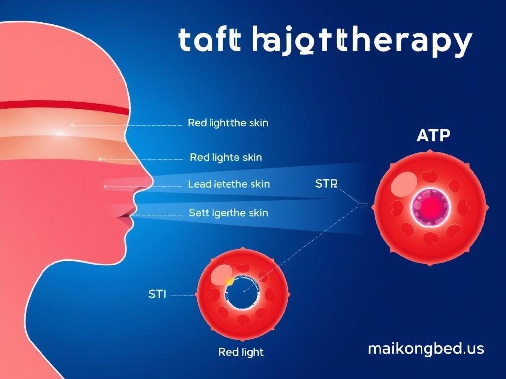 Red light therapy cellular mechanism diagram