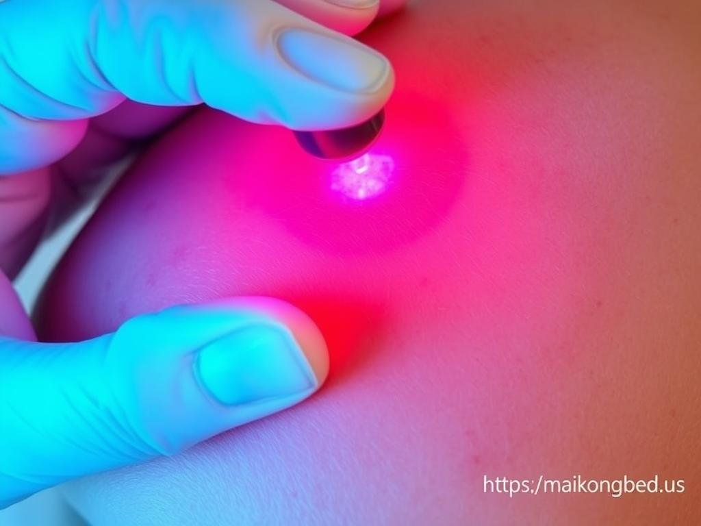 Red light therapy treatment for psoriasis showing Red Light Bed Benefits
