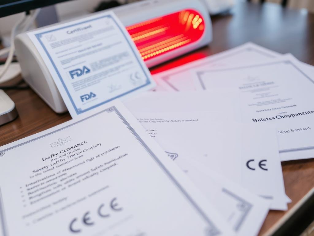 Safety certification and regulatory compliance documents for Red Light Therapy Bed Safety