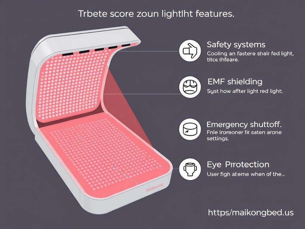 Safety features of a premium red light therapy bed