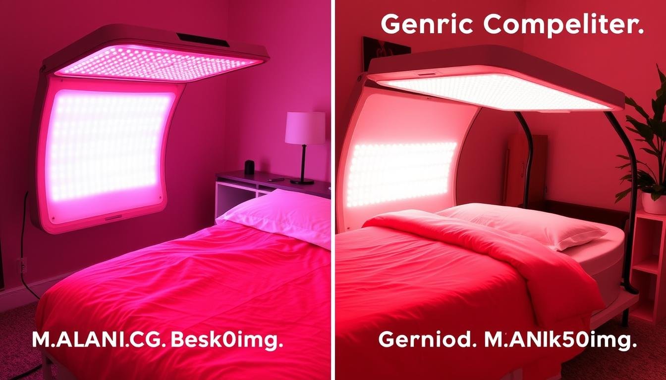 Side-by-side comparison of MAIKONG and competitor red light beds Side-by-side comparison of MAIKONG and competitor red light beds