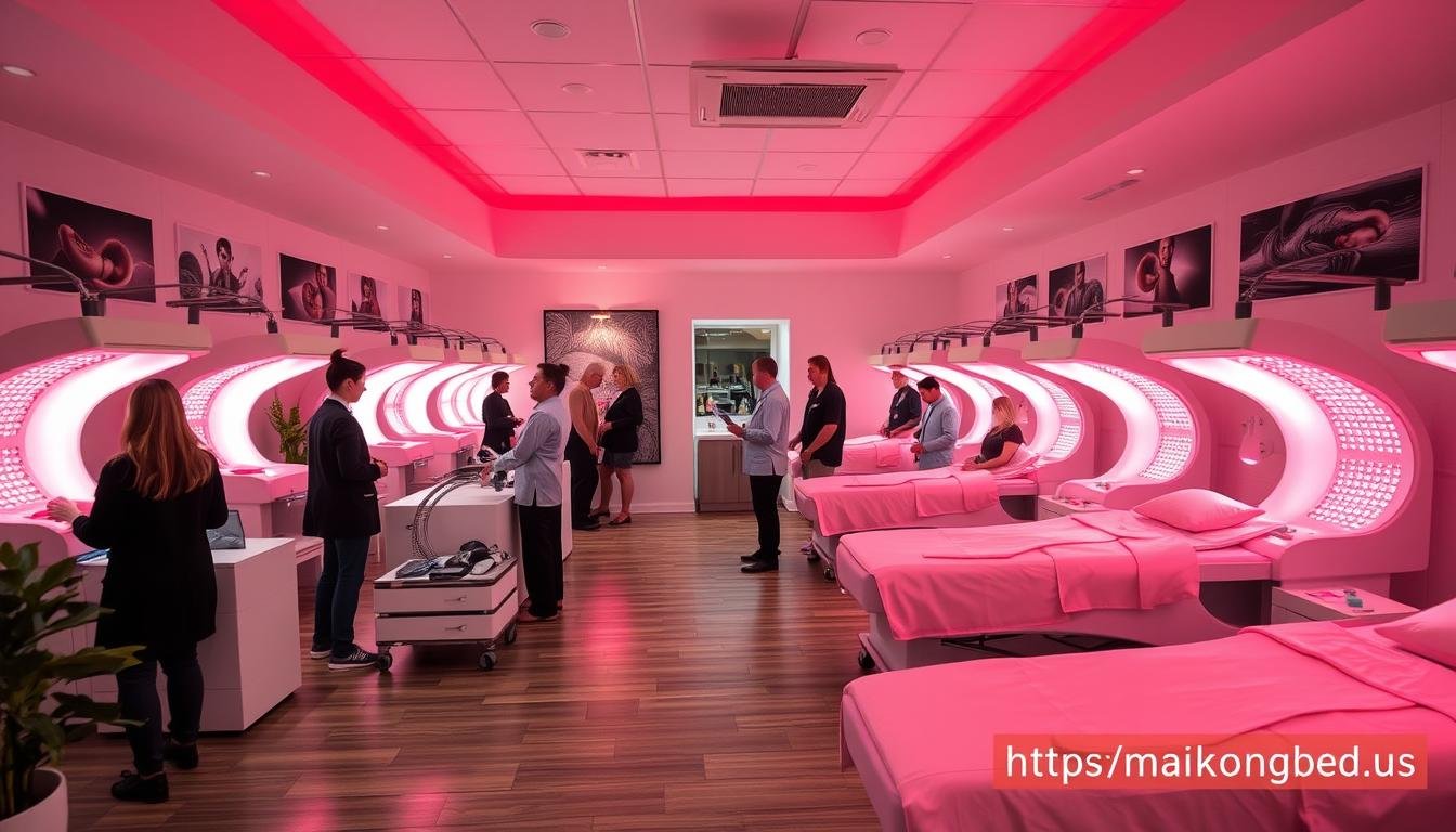 Successful wellness business with red light therapy beds