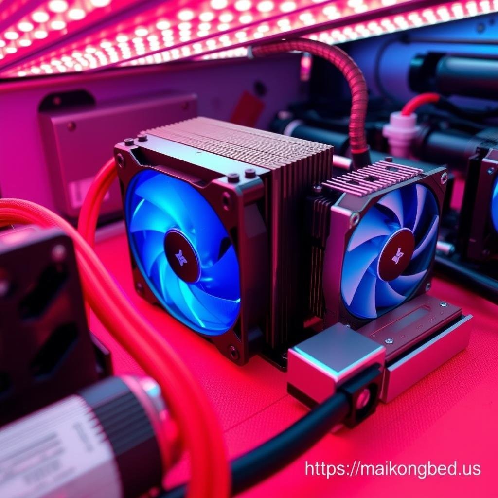 Thermal management system in red light therapy bed