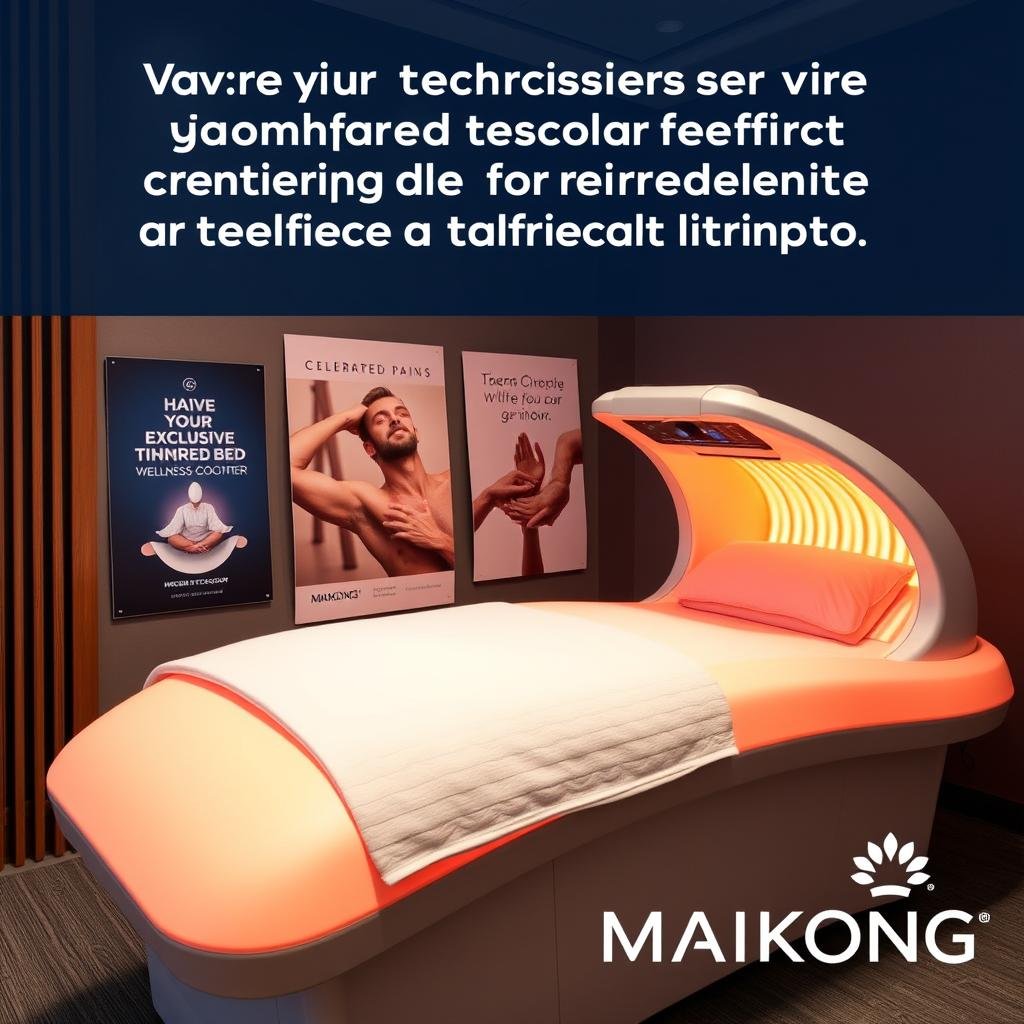 Wellness center marketing their infrared bed services