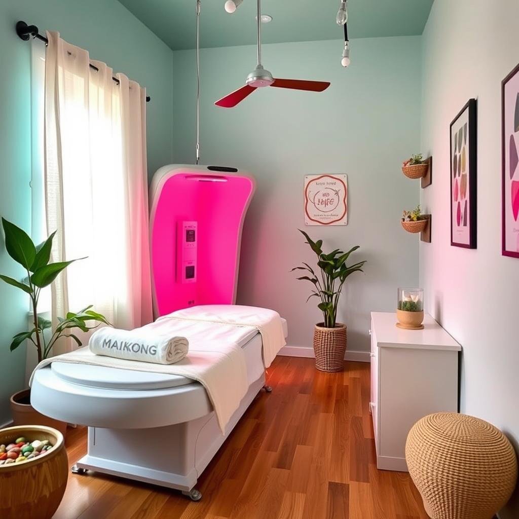 Wellness center with MAIKONG red light therapy bed