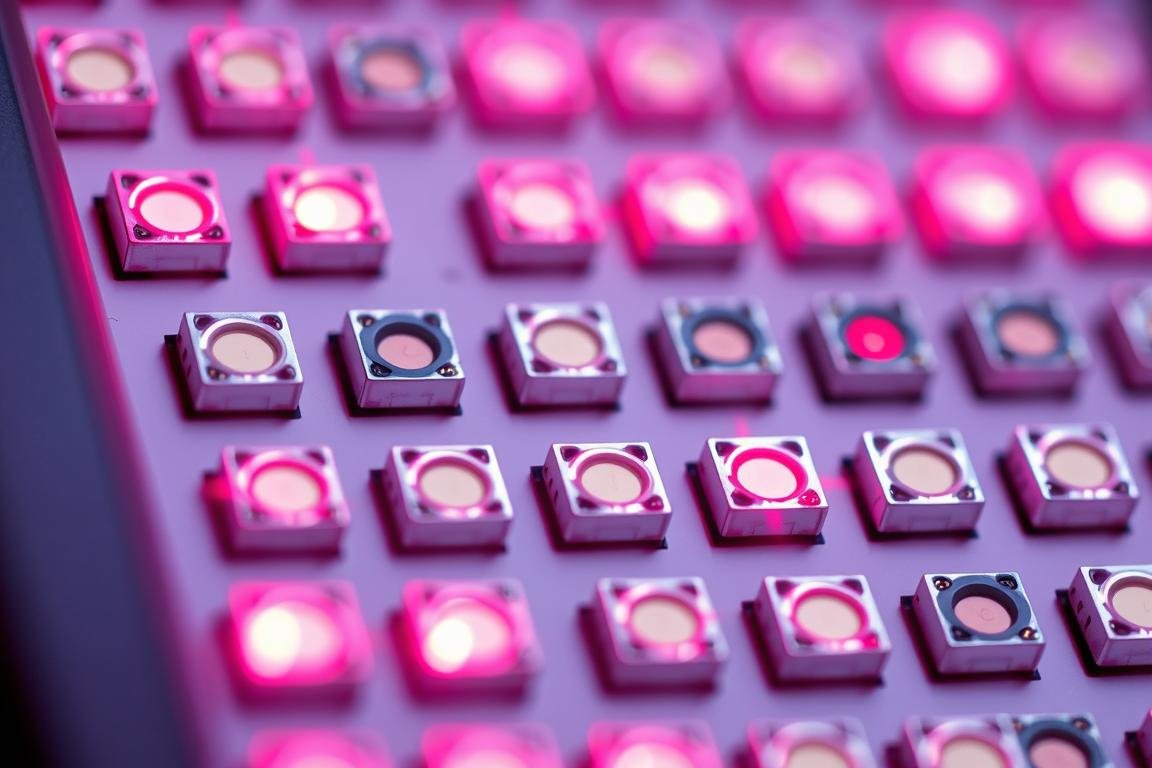 Close-up of MAIKONG's LED array showing high-density configuration