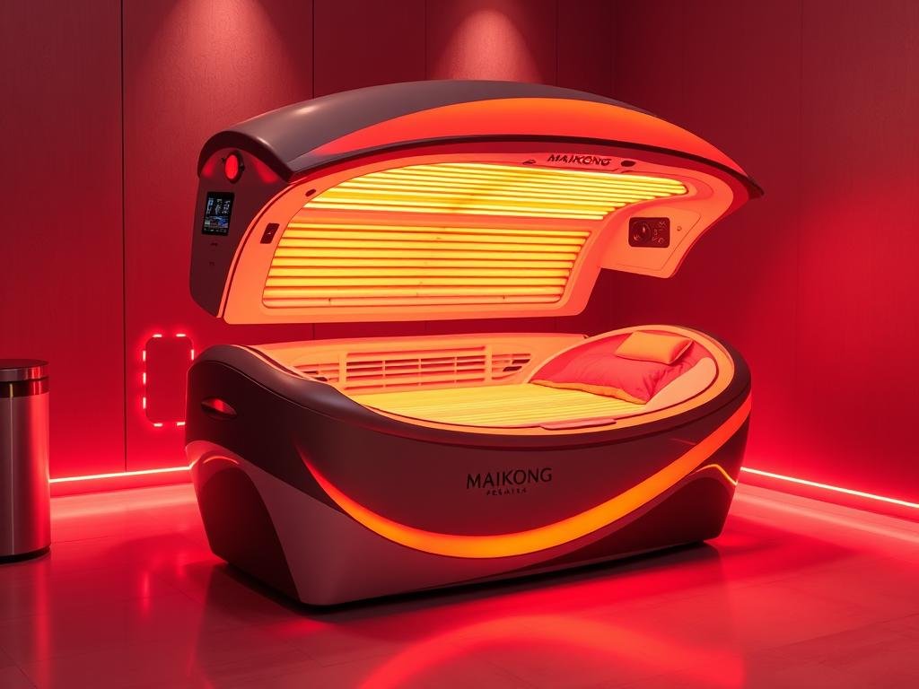 MAIKONG Red Light Tanning Bed combining therapeutic benefits with tanning