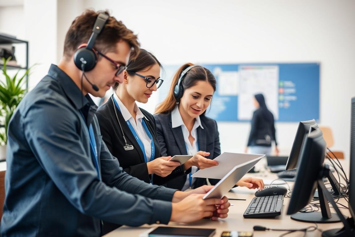 MAIKONG support team providing training and technical assistance to clients